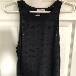 Flowy top with flower cutouts